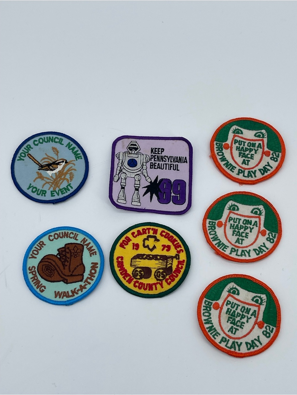 Vintage Brownie & Scout Event Patch Lot - 1989, 1979, 1982